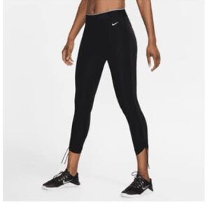 Nike pro black leggings with ties at ankles